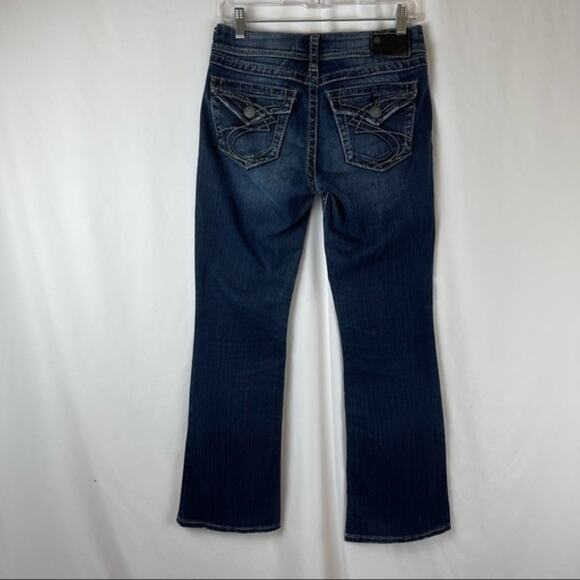 Silver Suki Surplus Boho Hippie Festival Low Rise Boot Cut Jeans Size 28 - Picture 5 of 10